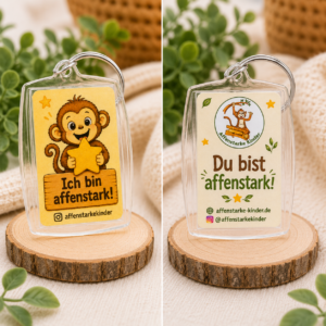 Schlüsselanhänger „Ich bin affenstark!“